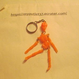Orange Skeleton - Key Chain - Brand New